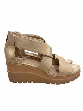Soul Naturalizer Women's 6 Gold Tan Goodtimes Wedge Sandals